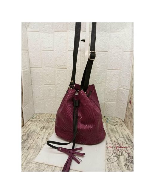 Elena leather bag Сумка торба повседневная регулируемый ремень бордовый