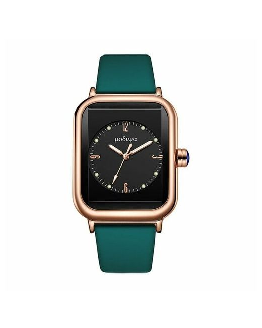 Top Market Наручные часы Часы наручные d-3.5 см темно-зеленый ремешок мультиколор