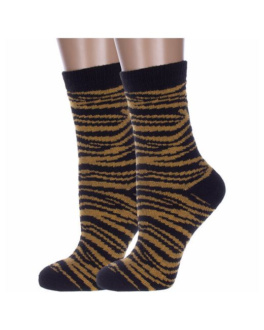 Hobby Line носки средние утепленные размер черный желтый