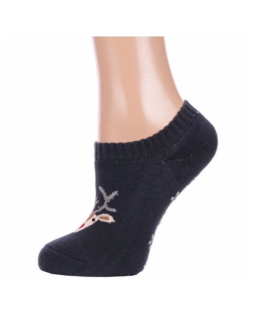 Hobby Line носки укороченные нескользящие утепленные на Новый год махровые размер