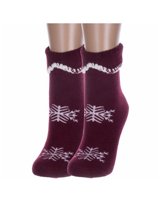 Hobby Line носки средние утепленные на Новый год махровые размер