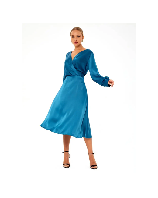 Модный Сочи Платье натуральный шелк миди размер 42