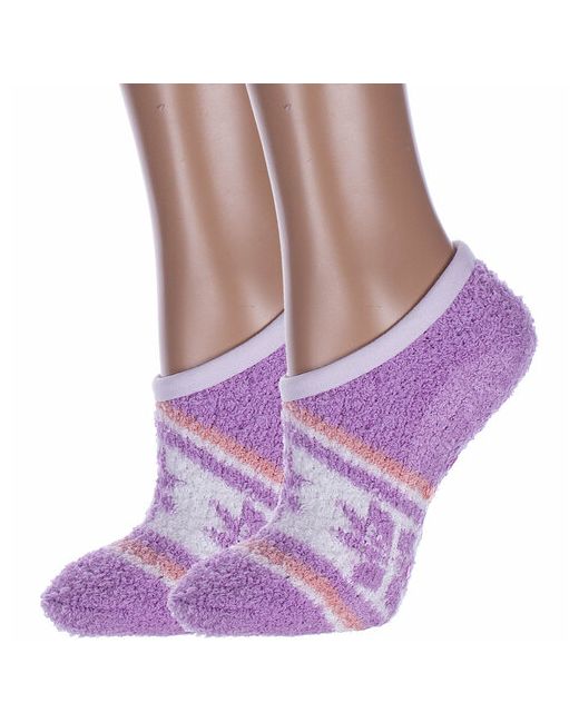 Hobby Line носки укороченные нескользящие утепленные на Новый год махровые размер