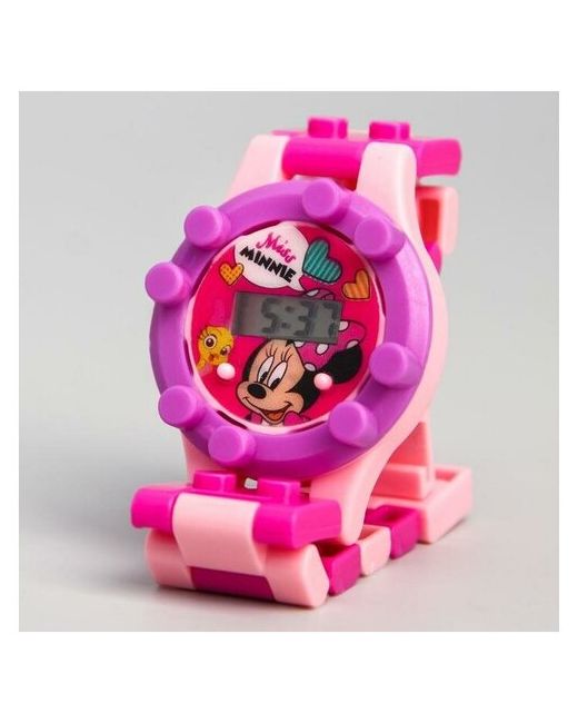 Рфс Наручные часы Часы наручные лего Минни Маус с ремешком-конструктором мультиколор