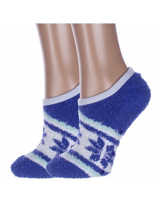 Hobby Line носки укороченные махровые нескользящие утепленные на Новый год размер