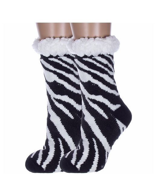 Hobby Line носки средние нескользящие утепленные размер 35 черный