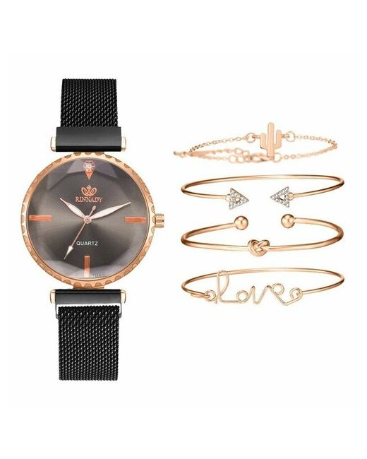 Top Market Наручные часы Подарочный набор 2 в 1 Rinnady наручные и 4 браслета мультиколор
