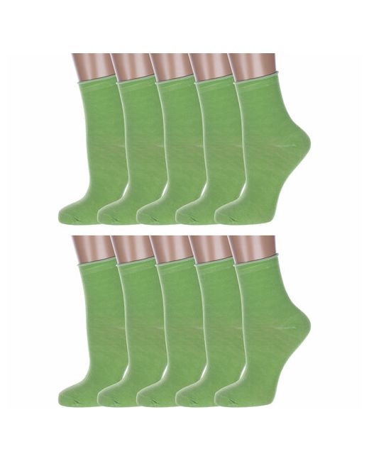 Hobby Line носки средние 10 пар размер зеленый