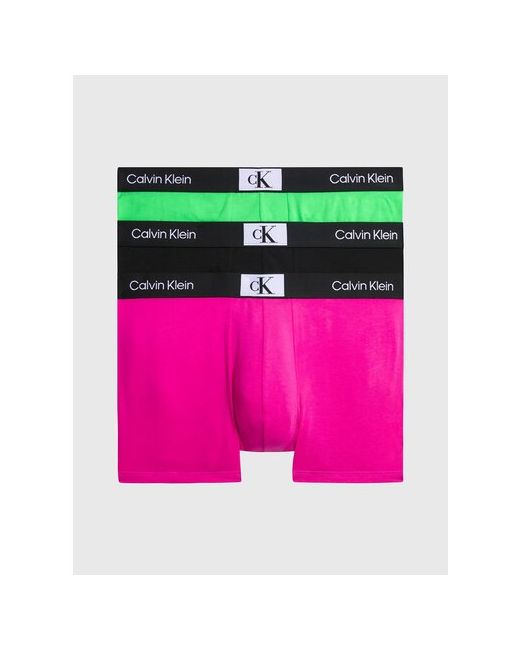 Calvin Klein Трусы 3 шт. размер зеленый черный