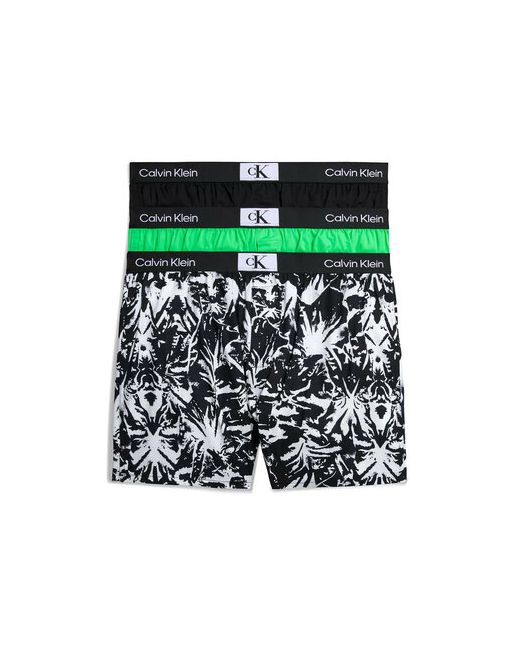 Calvin Klein Трусы 3 шт. размер черный зеленый