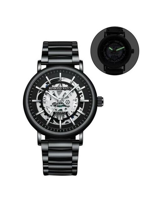 Top Market Наручные часы Часы наручные кварцевые d-4.4 см ремешок l-26 3 АТМ светящиеся мультиколор