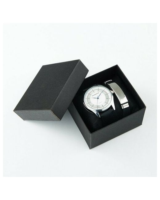 Bolingdun Наручные часы Подарочный набор наручные и браслет. серебряный черный