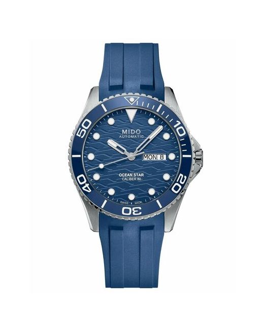 Mido Наручные часы Швейцарские механические Ocean Star 200c M042.430.17.041.00 M0424301704100 с гарантией синий серебряный