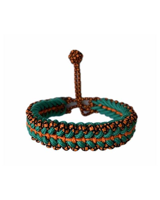 Sunny Street Славянский оберег плетеный браслет Хвост дракона 1 шт. размер 17 см. диаметр 7 черный оранжевый
