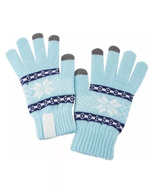 Подарки Перчатки для сенсорного экрана Снежинка голубого цвета