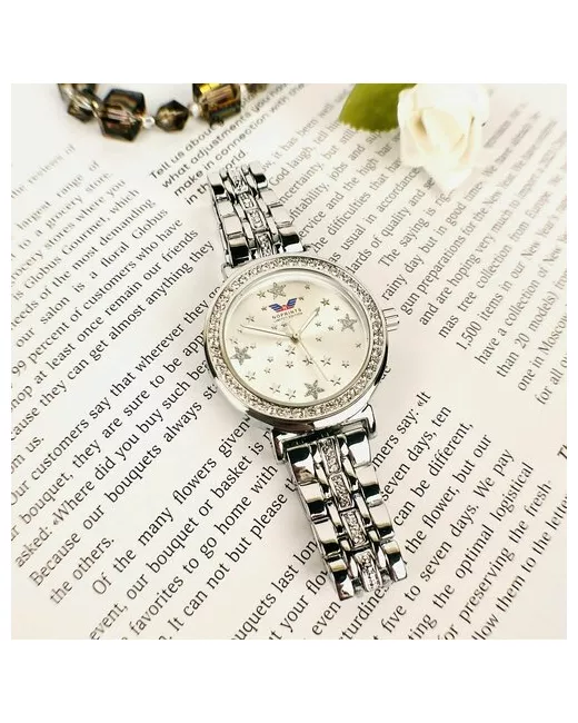 Noprints Наручные часы Часы наручные кварцевые классические водонепроницаемые в подарочной упаковке NPW221 серебряный