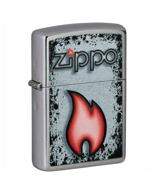 Zippo Наручные часы Зажигалка FLAME DESIGN STREET CHROME 49576