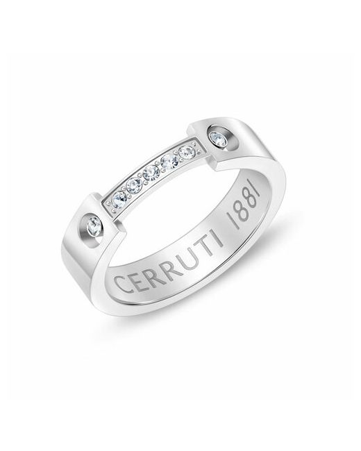 Cerruti Печатка BRIDGE кристалл размер 16 серебряный
