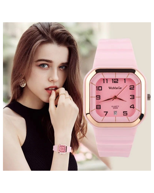 Grandtur Наручные часы Часы наручные WMG кварцевые с силиконовым ремешком Pink