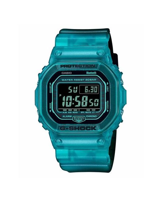 Casio Наручные часы Противоударные японские G Shock DW-B5600G-2 с гарантией бирюзовый