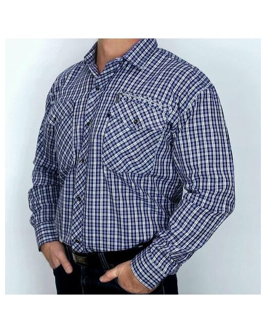 Shang Jun Рубашка размер 5XLбежевый синий