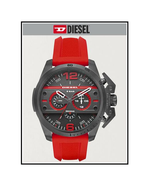 Diesel Наручные часы наручные коричневые кварцевые оригинальные красный