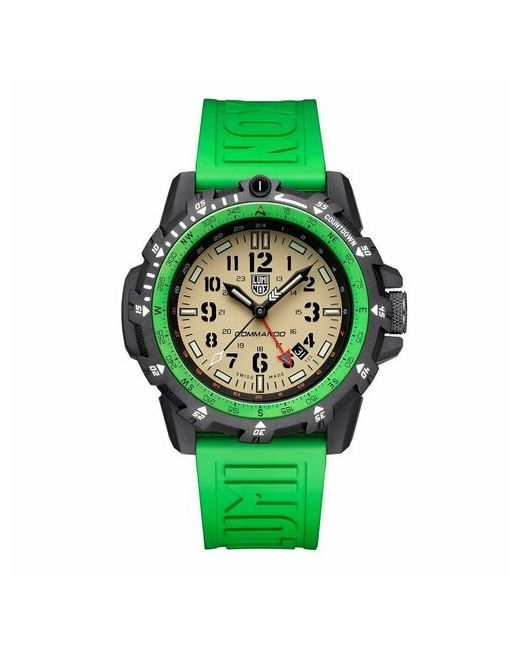 Luminox Наручные часы Часы наручные Commando Raider 3337 Military GMT XL.3337. Кварцевые часы. Подарок мужчине на день рождения юбилей зеленый черный