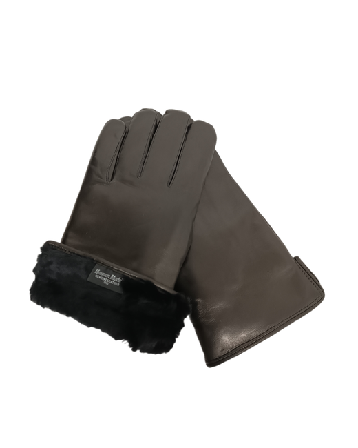 Harmon Moda Перчатки зимние натуральная кожа мех мутон размер 85 черные