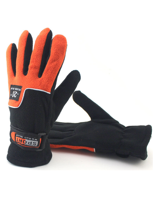 Holygolem Флисовые перчатки mod11/1 оранжевые с черным размер