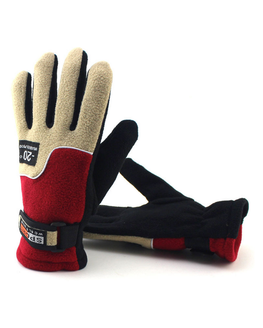 Holygolem Флисовые перчатки mod11/4 с красным размер
