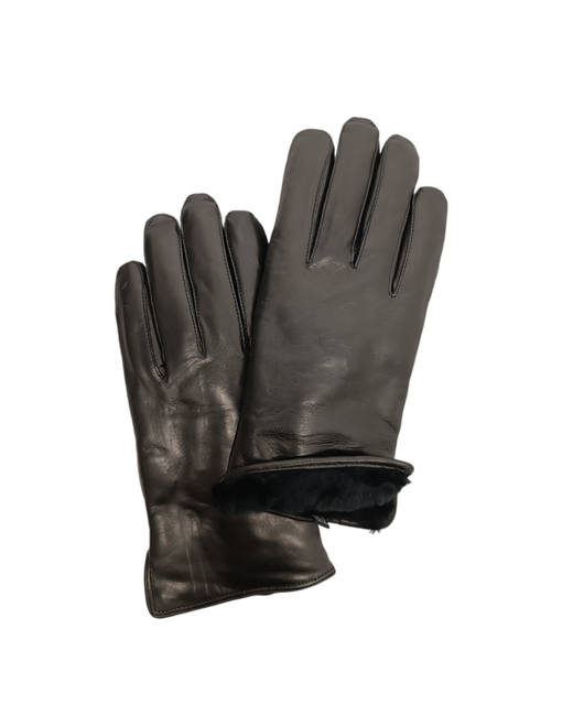 Harmon Moda Перчатки зимние натуральная кожа мех мутон размер 9 черные
