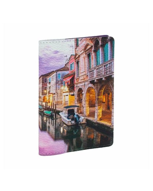 Eshemoda Обложка для паспорта на паспорт с принтом Вечерний канал Венеции 047444087