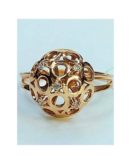 Skorobogatov Jewelry Кольцо красное золото 585 проба фианит размер 18