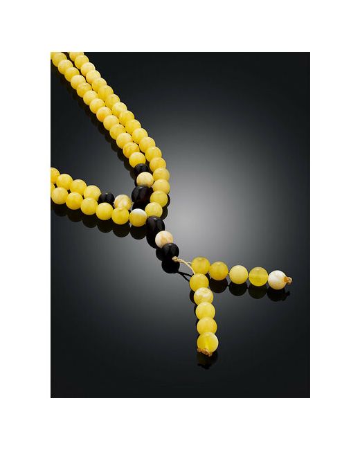 AmberHandMade Браслет-нить янтарь 10 шт. размер 80 см. диаметр 6.5
