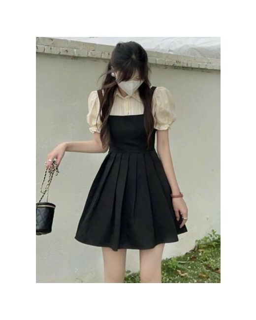 Китай Платье размер 44/46 бежевый черный