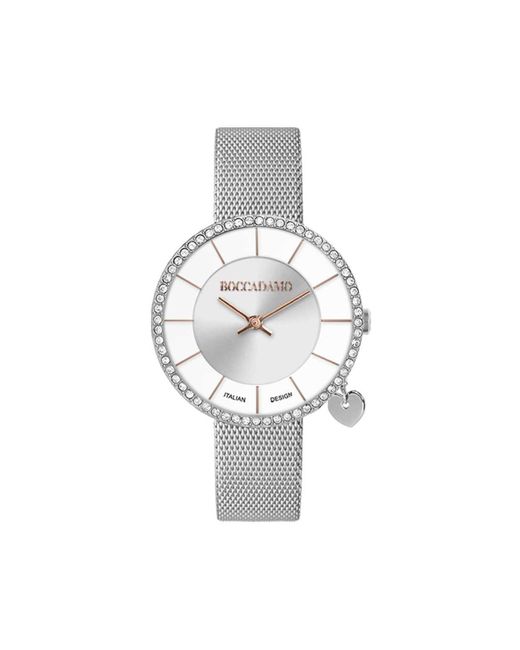 Boccadamo Наручные часы Часы Mya33 Silver White серебряный