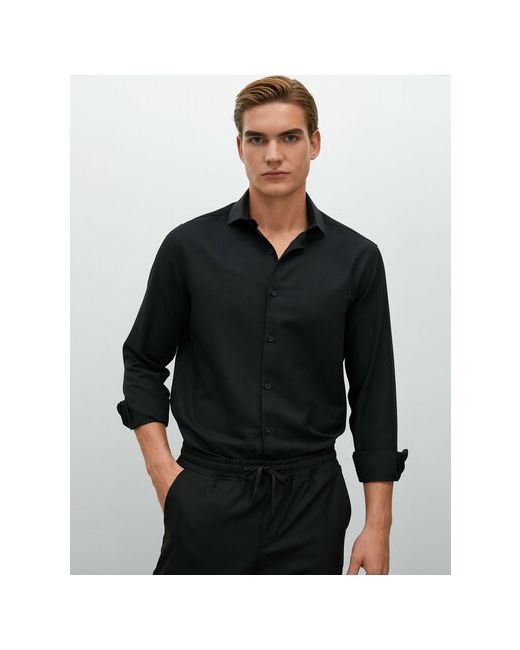 Koton Рубашка размер 46 черный синий