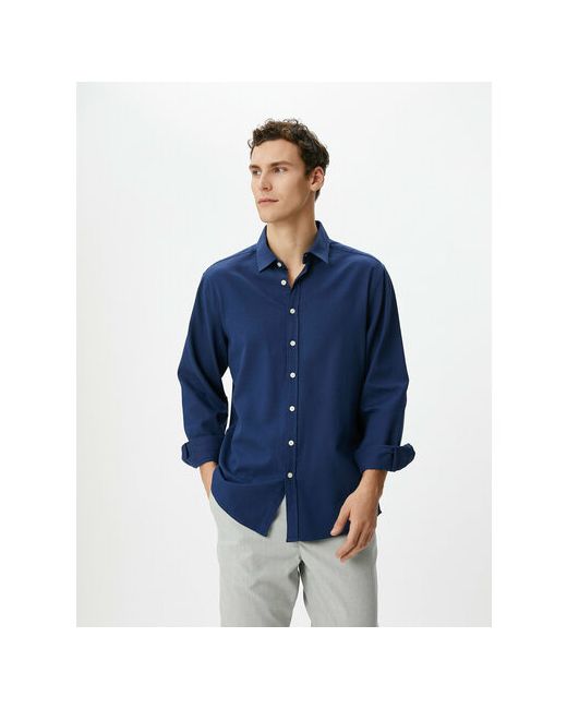 Koton Рубашка размер 52 черный синий