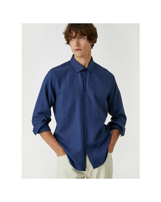 Koton Рубашка размер 48 черный синий