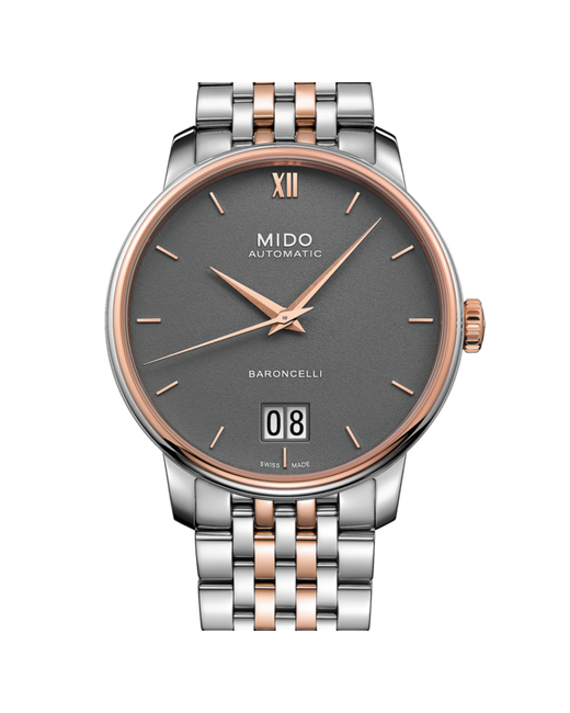 Mido Наручные часы наручные BARONCELLI BIG DATE M0274262208800 серый серебряный