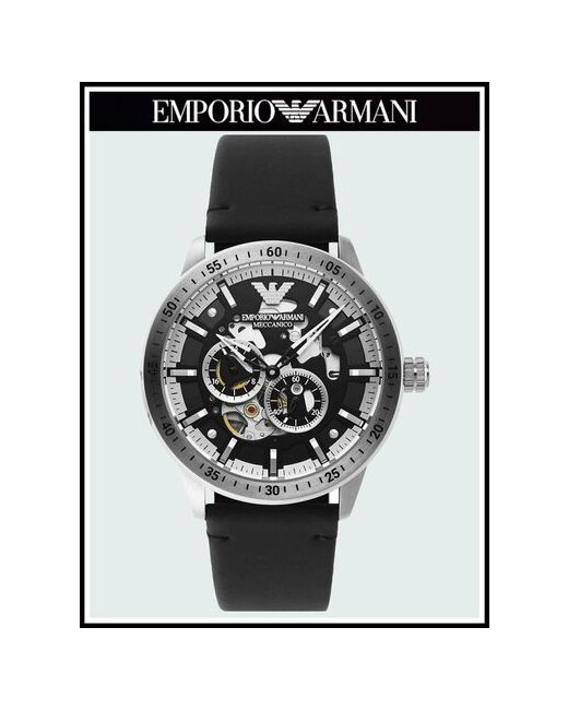 Emporio Armani Наручные часы Mario наручные черные механические оригинальные стальные черный синий