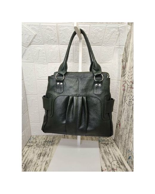 Elena leather bag Сумка тоут фактура гладкая зеленый
