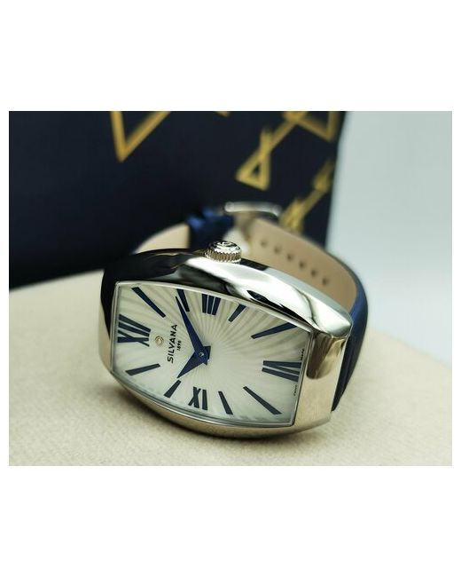 Silvana Наручные часы Оригинальные наручные Lady Barrel ST28QSS15SBE. Кварцевые производства Швейцарии. Ювелирное украшение с бриллиантом