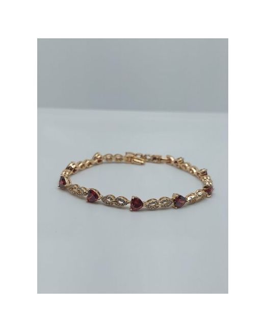 Xuping Jewelry Браслет-цепочка Браслет на руку бижутерия циркон 1 шт. размер 17 см. оранжевый
