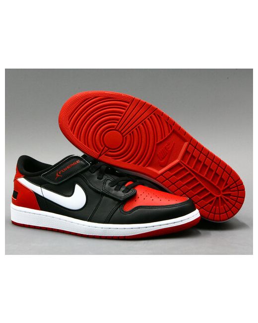 Nike Кроссовки Air Jordan 1 Low полнота D размер 12 US красный черный