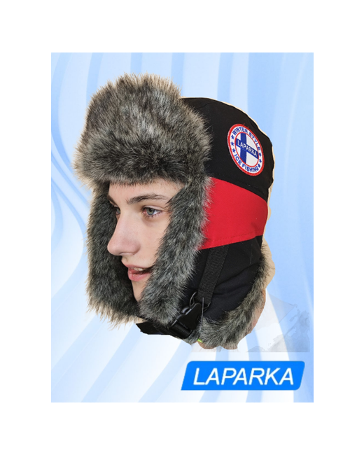 Laparka Шапка ушанка размер XL черный красный