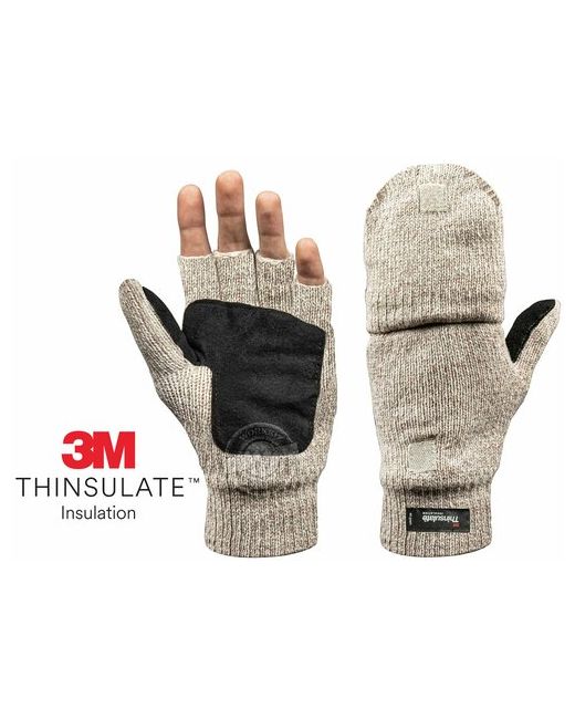 3M™ Зимние шерстяные перчатки-варежки Иней с утеплителем 3M Тинсулейт Thinsulate 11 размер