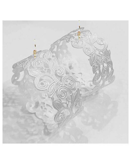 Фартоvый Серьги конго кольца легкие из кружева к эффектному образу