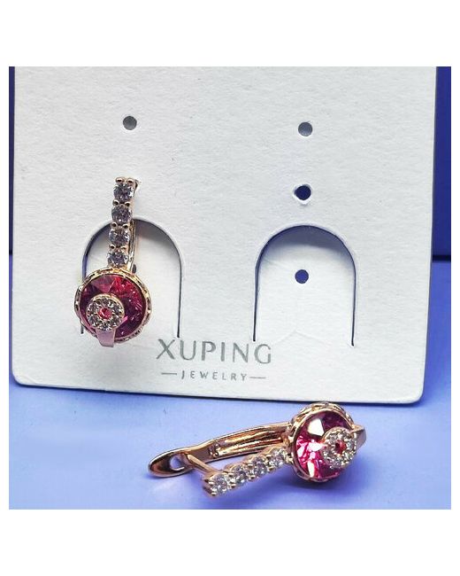 Xuping Jewelry Серьги Услада принцесс с кристаллом Swarovski кристаллы фианит розовый