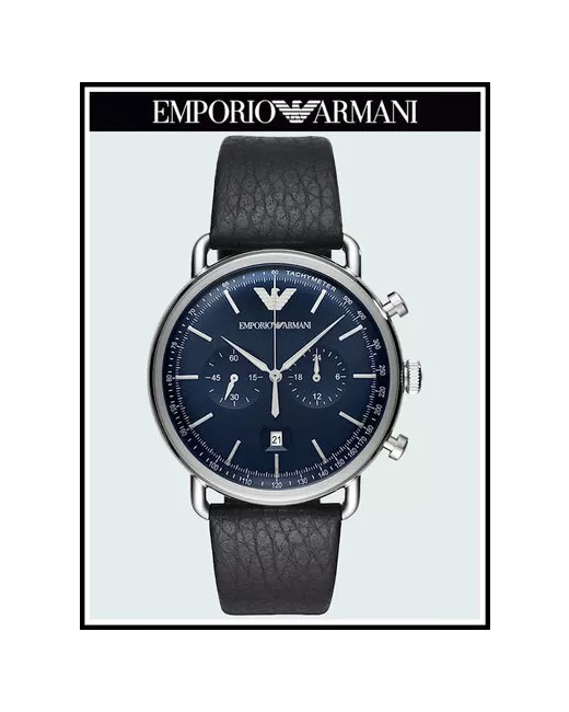 Emporio Armani Наручные часы Aviator наручные кварцевые оригинальные синий серебряный
